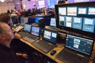 Glasgows 'Control Desk' managing the interactive sessions