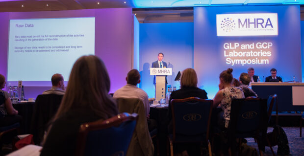 A previous MHRA GLP and GCP Laboratories Symposium, with Martin Reed (GLP and GMPQC Inspector) presenting.