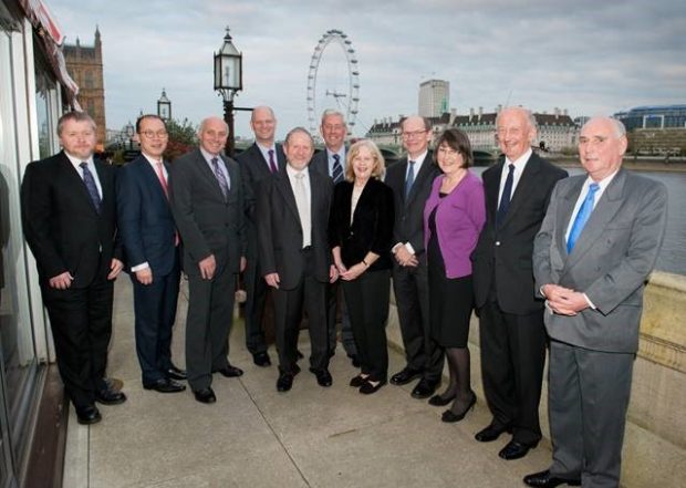 Members of the BP Commission assembled on the terrace at the House of Lords